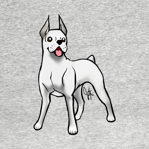 Dog - Boxer - White by Jen's Dogs Custom Gifts and Designs